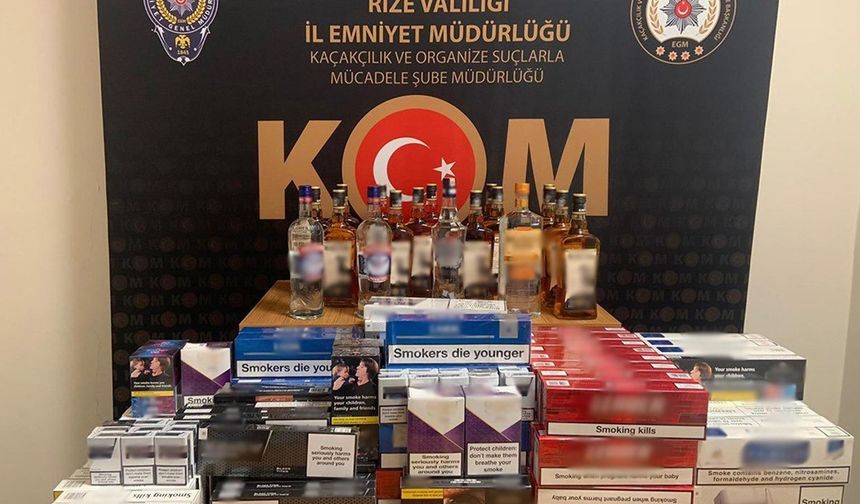 Rize’de kaçakçılık operasyonu