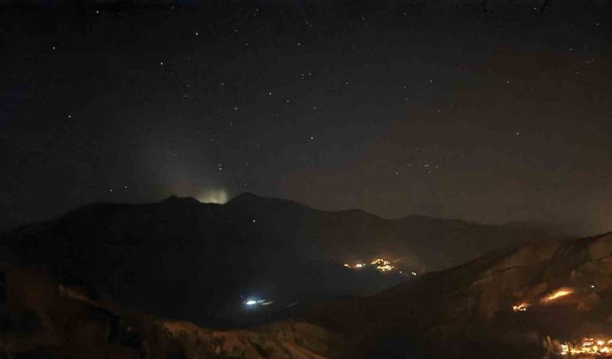 Erzurum-Artvin sınırında gizemli ışık