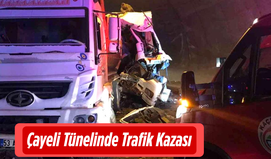 Çayeli Tünelinde Trafik Kazası...